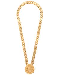 Versace Medusa Medallion Chain Necklace - Metallic