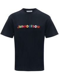 JW Anderson - T-shirt en coton à logo brodé - Lyst