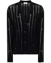 Laneus - Distressed Button Cardigan - Lyst