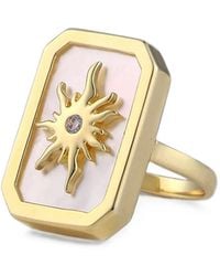 Eshvi - Sun Ring Mit Perlmutt - Lyst