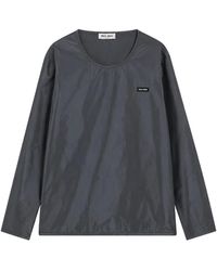 Miu Miu - Logo-Patch Long-Sleeve Top - Lyst