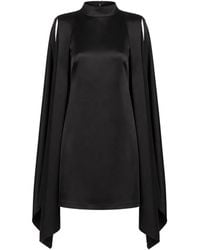 LAPOINTE - Mini Cape-Sleeve Dress - Lyst