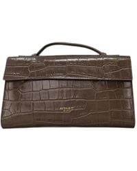 Avenue - Paloma Croc-Effect Leather Clutch Bag - Lyst