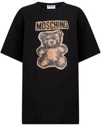 Moschino - Logo-Print Teddy Bear T-Shirt - Lyst