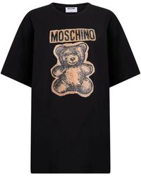 Moschino - Teddy Bear Organic Cotton Jersey T-Shirt - Lyst