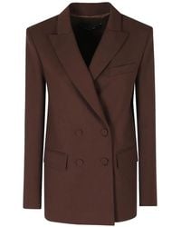 FEDERICA TOSI - Double-Breasted Peaked-Lapel Blazer - Lyst