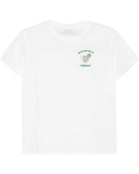 MC2 Saint Barth - Emilie Crystal-Embellished Embroidered T-Shirt - Lyst