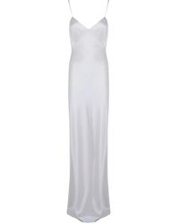 Max Mara - Satin-Finish Spaghetti-Strap Maxi Dress - Lyst
