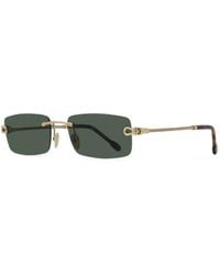 Fred - Rectangle-Frame Rimless Sunglasses - Lyst