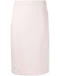 Thom Browne - Jersey Cotton Pencil Skirt - Lyst