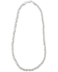 Emanuele Bicocchi - Rope-chain Silver Necklace - Lyst
