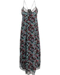 Zadig & Voltaire - Risty Floral-print Silk Slip Dress - Lyst