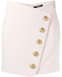 Balmain - Asymmetric Mini Wrap Skirt - Lyst
