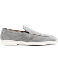 Doucal's - Moc-stiching Suede Loafers - Lyst