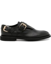 Moschino - Micro Buckled Leather Loafers - Lyst