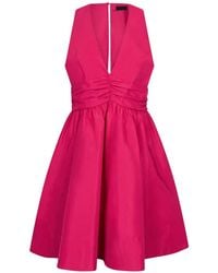 Liu Jo - V-Neck Gathered Dress - Lyst