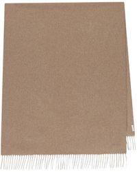 Max Mara - Bufanda con logo bordado y flecos - Lyst