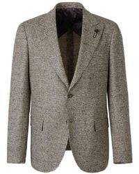 Lardini - Blazer Con Motivo Pied De Poule - Lyst