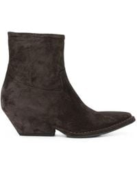 Roberto Del Carlo - Suede Pointed-Toe Boots - Lyst