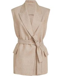 Brunello Cucinelli - Belted Jacket - Lyst