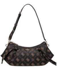 Guess - Allegra Monogram-Print Knotted Shoulder Bag - Lyst