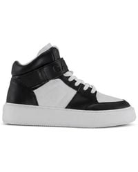 Ganni - Sporty Logo-Strap High-Top Sneakers - Lyst
