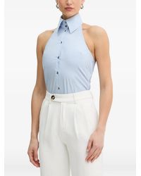 KARL LAGERFELD - Tie Back Sleeveless Shirt - Lyst
