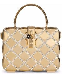 Dolce & Gabbana - Dolce Box-Handtasche mit Strassverzierung - Lyst