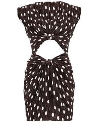 Cult Gaia - Marilou Polka-Dot Plissé Dress - Lyst