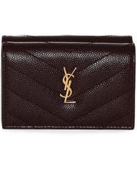 Saint Laurent - Cassandre Chevron-Quilted Wallet - Lyst