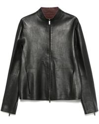 Emporio Armani - Leather Jacket - Lyst