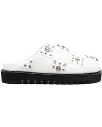 Toga Virilis - Stud-Embellished Leather Slippers - Lyst