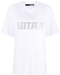 ROTATE BIRGER CHRISTENSEN - T-shirt en coton biologique à logo imprimé - Lyst