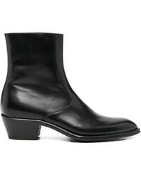 Eraldo - Side-Zip Leather Ankle Boots - Lyst