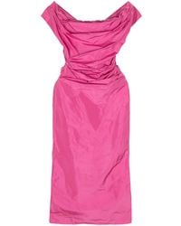 STAUD - Andrea Off-Shoulder Midi Dress - Lyst