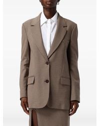 Mar De Margaritas - Houndstooth-Pattern Single-Breasted Blazer - Lyst