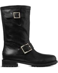 Jimmy Choo - Biker Mid Leather Boots - Lyst