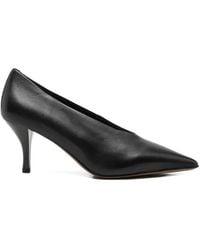 SERGIO MORETTI FIRENZE - Pointed-Toe Leather Pumps - Lyst