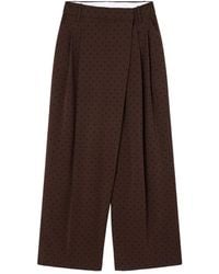 Ganni - Polka-Dot Pleated Trousers - Lyst