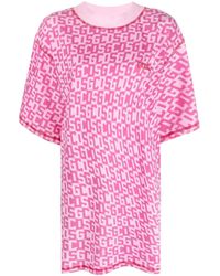 Gcds - Monogram-Print T-Shirt Dress - Lyst