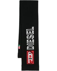 DIESEL - K-peff Sjaal Met Intarsia Logo - Lyst