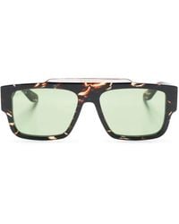Gucci - Tortoiseshell-Effect Square-Frame Sunglasses - Lyst