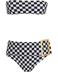 Amir Slama - Geruite Bikini Met Ceintuur - Lyst
