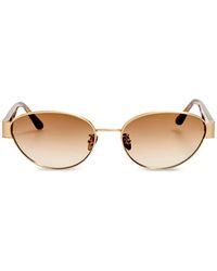 Linda Farrow - Sheri Oval-Frame Sunglasses - Lyst