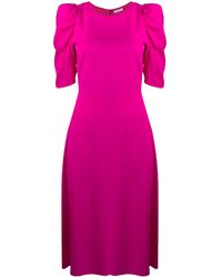 P.A.R.O.S.H. Jurk Met Ruche Mouwen - Roze