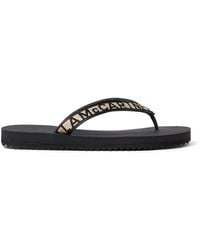 Stella McCartney - Logo-Detail Thong-Strap Sandals - Lyst