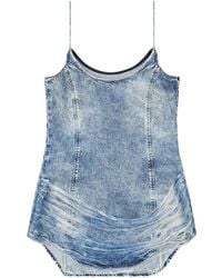 DIESEL - Denim Dress De-Dra-Short-Fsg - Lyst