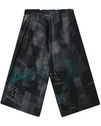 Y's Yohji Yamamoto - Pantalon Ample À Imprimé Graphique - Lyst