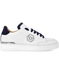 Philipp Plein - Hexagon Logo-Plaque Perforated Sneakers - Lyst
