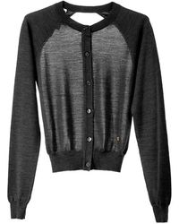 Moschino - Open-Back Logo-Plaque Cardigan - Lyst